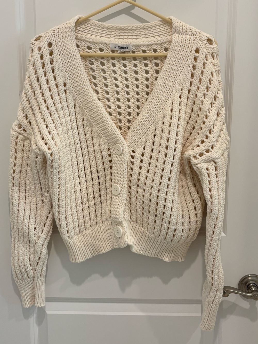 Steve Madden Chunky Crochet Cardigan